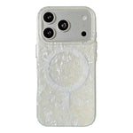 Custodia magnetica per telefono con motivo a conchiglia placcata in oro iridescente, For iPhone 17 Pro Max, For iPhone 17 Pro, For iPhone 17