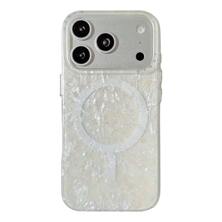 Custodia magnetica per telefono con motivo a conchiglia placcata in oro iridescente, For iPhone 17 Pro Max, For iPhone 17 Pro, For iPhone 17