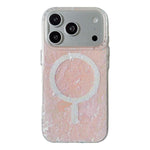 Custodia magnetica per telefono con motivo a conchiglia placcata in oro iridescente, For iPhone 17 Pro Max, For iPhone 17 Pro, For iPhone 17