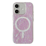 Custodia magnetica per telefono con motivo a conchiglia placcata in oro iridescente, For iPhone 17 Pro Max, For iPhone 17 Pro, For iPhone 17