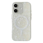 Custodia magnetica per telefono con motivo a conchiglia placcata in oro iridescente, For iPhone 17 Pro Max, For iPhone 17 Pro, For iPhone 17