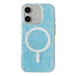 Custodia magnetica per telefono con motivo a conchiglia placcata in oro iridescente, For iPhone 17 Pro Max, For iPhone 17 Pro, For iPhone 17