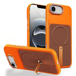 Custodia per telefono magnetica con supporto girevole in tessuto tecnico, For iPhone 17e / 16e, For iPhone 17 Pro Max, For iPhone 17 Pro
