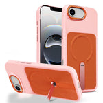 Custodia per telefono magnetica con supporto girevole in tessuto tecnico, For iPhone 17e / 16e, For iPhone 17 Pro Max, For iPhone 17 Pro