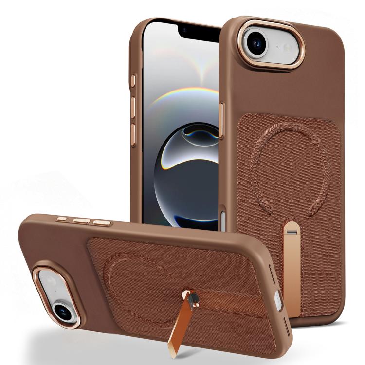 Custodia per telefono magnetica con supporto girevole in tessuto tecnico, For iPhone 17e / 16e, For iPhone 17 Pro Max, For iPhone 17 Pro
