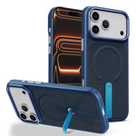 Custodia per telefono magnetica con supporto girevole in tessuto tecnico, For iPhone 17e / 16e, For iPhone 17 Pro Max, For iPhone 17 Pro