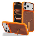 Custodia per telefono magnetica con supporto girevole in tessuto tecnico, For iPhone 17e / 16e, For iPhone 17 Pro Max, For iPhone 17 Pro