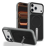 Custodia per telefono magnetica con supporto girevole in tessuto tecnico, For iPhone 17e / 16e, For iPhone 17 Pro Max, For iPhone 17 Pro