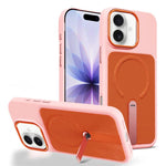 Custodia per telefono magnetica con supporto girevole in tessuto tecnico, For iPhone 17, For iPhone Air, For iPhone 16 Pro Max