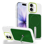 Custodia per telefono magnetica con supporto girevole in tessuto tecnico, For iPhone 17, For iPhone Air, For iPhone 16 Pro Max