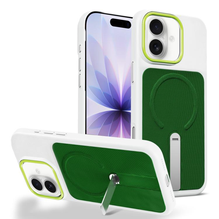 Custodia per telefono magnetica con supporto girevole in tessuto tecnico, For iPhone 17, For iPhone Air, For iPhone 16 Pro Max