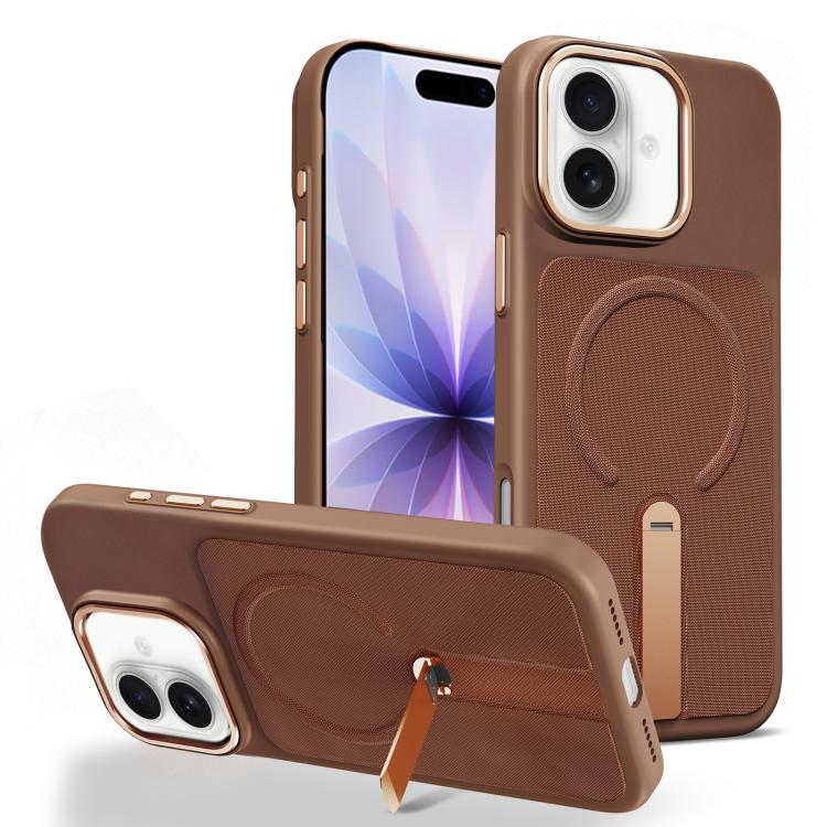 Custodia per telefono magnetica con supporto girevole in tessuto tecnico, For iPhone 17, For iPhone Air, For iPhone 16 Pro Max