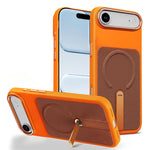 Custodia per telefono magnetica con supporto girevole in tessuto tecnico, For iPhone 17, For iPhone Air, For iPhone 16 Pro Max