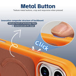 Custodia per telefono magnetica con supporto girevole in tessuto tecnico, For iPhone 16 Pro, For iPhone 16 Plus, For iPhone 16