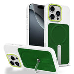 Custodia per telefono magnetica con supporto girevole in tessuto tecnico, For iPhone 16 Pro, For iPhone 16 Plus, For iPhone 16