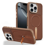Custodia per telefono magnetica con supporto girevole in tessuto tecnico, For iPhone 16 Pro, For iPhone 16 Plus, For iPhone 16