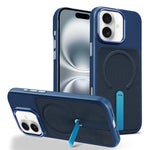 Custodia per telefono magnetica con supporto girevole in tessuto tecnico, For iPhone 16 Pro, For iPhone 16 Plus, For iPhone 16