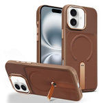 Custodia per telefono magnetica con supporto girevole in tessuto tecnico, For iPhone 16 Pro, For iPhone 16 Plus, For iPhone 16