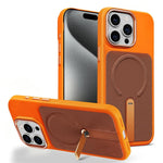 Custodia per telefono magnetica con supporto girevole in tessuto tecnico, For iPhone 15 Pro Max, For iPhone 15 Pro, For iPhone 15 Plus