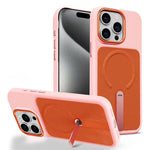 Custodia per telefono magnetica con supporto girevole in tessuto tecnico, For iPhone 15 Pro Max, For iPhone 15 Pro, For iPhone 15 Plus