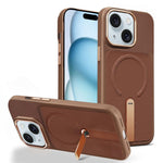 Custodia per telefono magnetica con supporto girevole in tessuto tecnico, For iPhone 15 Pro Max, For iPhone 15 Pro, For iPhone 15 Plus