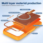 Custodia per telefono magnetica con supporto girevole in tessuto tecnico, For iPhone 15, For iPhone 14 Plus, For iPhone 14