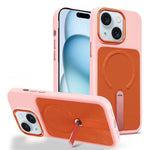 Custodia per telefono magnetica con supporto girevole in tessuto tecnico, For iPhone 15, For iPhone 14 Plus, For iPhone 14