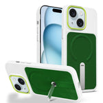 Custodia per telefono magnetica con supporto girevole in tessuto tecnico, For iPhone 15, For iPhone 14 Plus, For iPhone 14