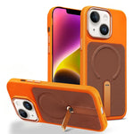 Custodia per telefono magnetica con supporto girevole in tessuto tecnico, For iPhone 15, For iPhone 14 Plus, For iPhone 14
