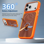 Custodia per telefono magnetica con supporto girevole in tessuto tecnico, For iPhone 14 Pro, For iPhone 14 Pro Max, For iPhone 13 Pro Max