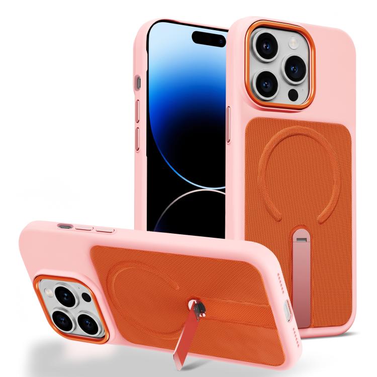Custodia per telefono magnetica con supporto girevole in tessuto tecnico, For iPhone 14 Pro, For iPhone 14 Pro Max, For iPhone 13 Pro Max