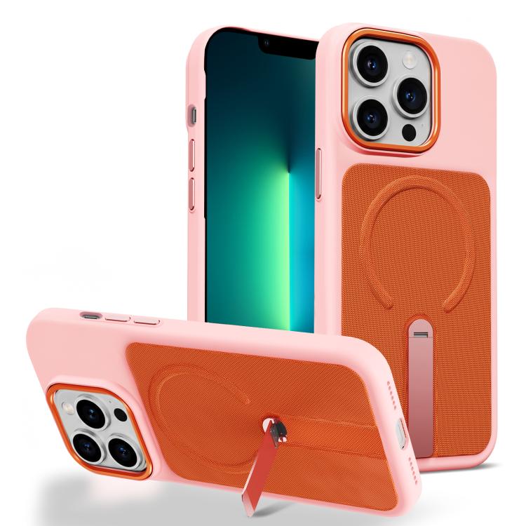 Custodia per telefono magnetica con supporto girevole in tessuto tecnico, For iPhone 14 Pro, For iPhone 14 Pro Max, For iPhone 13 Pro Max