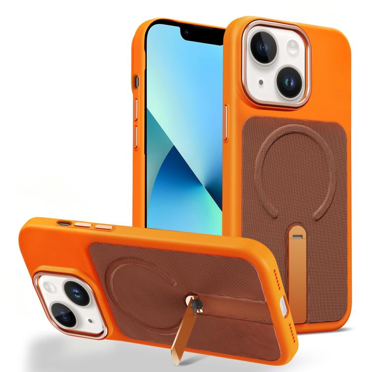 Custodia per telefono magnetica con supporto girevole in tessuto tecnico, For iPhone 13 Pro, For iPhone 13, For iPhone 12