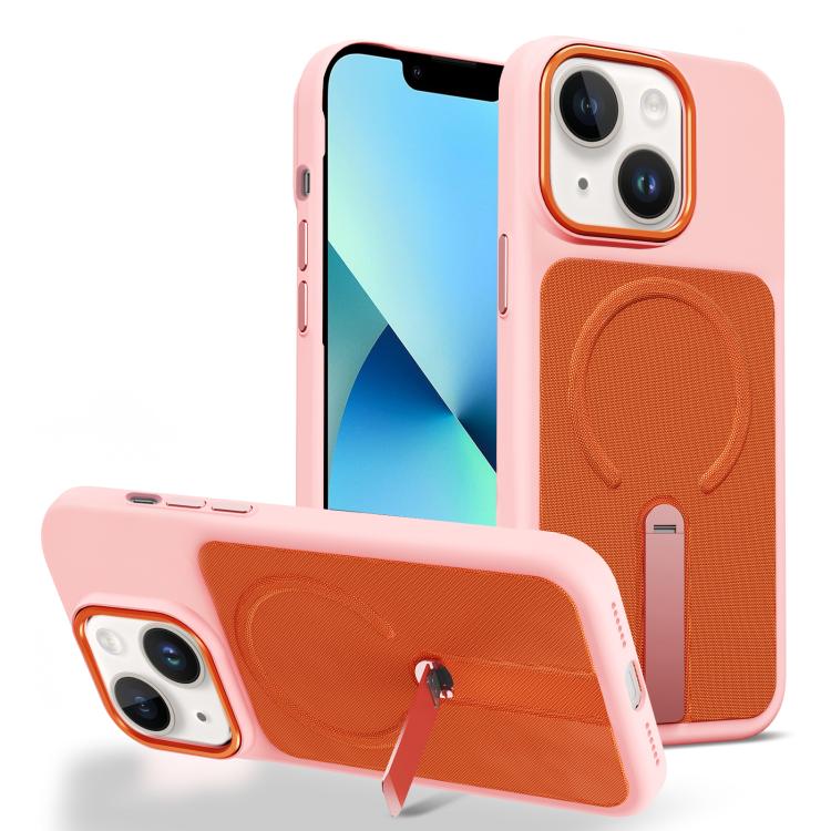 Custodia per telefono magnetica con supporto girevole in tessuto tecnico, For iPhone 13 Pro, For iPhone 13, For iPhone 12