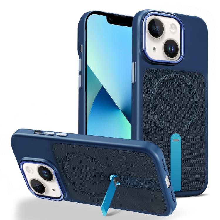 Custodia per telefono magnetica con supporto girevole in tessuto tecnico, For iPhone 13 Pro, For iPhone 13, For iPhone 12