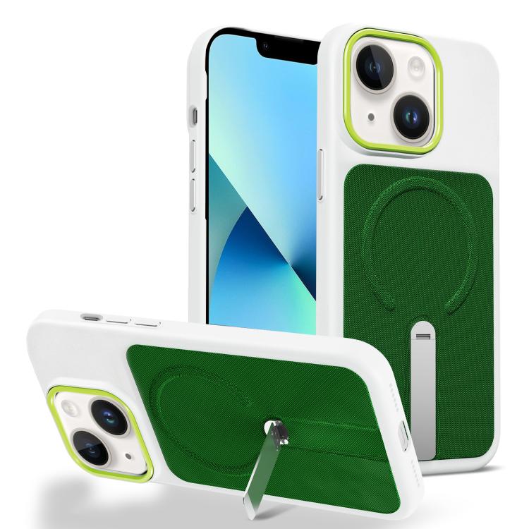 Custodia per telefono magnetica con supporto girevole in tessuto tecnico, For iPhone 13 Pro, For iPhone 13, For iPhone 12