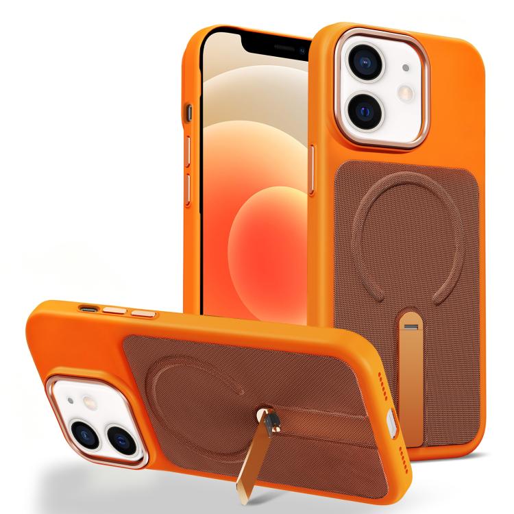 Custodia per telefono magnetica con supporto girevole in tessuto tecnico, For iPhone 13 Pro, For iPhone 13, For iPhone 12