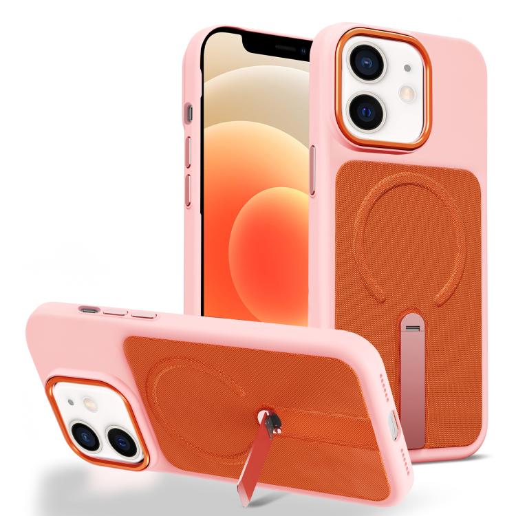 Custodia per telefono magnetica con supporto girevole in tessuto tecnico, For iPhone 13 Pro, For iPhone 13, For iPhone 12