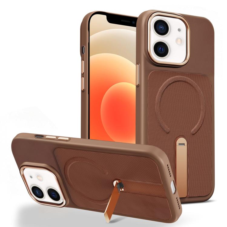 Custodia per telefono magnetica con supporto girevole in tessuto tecnico, For iPhone 13 Pro, For iPhone 13, For iPhone 12