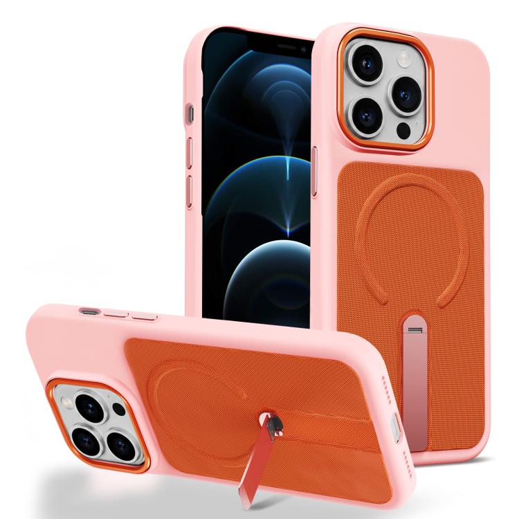 Custodia per telefono magnetica con supporto girevole in tessuto tecnico, For iPhone 12 Pro Max, For iPhone 12 Pro