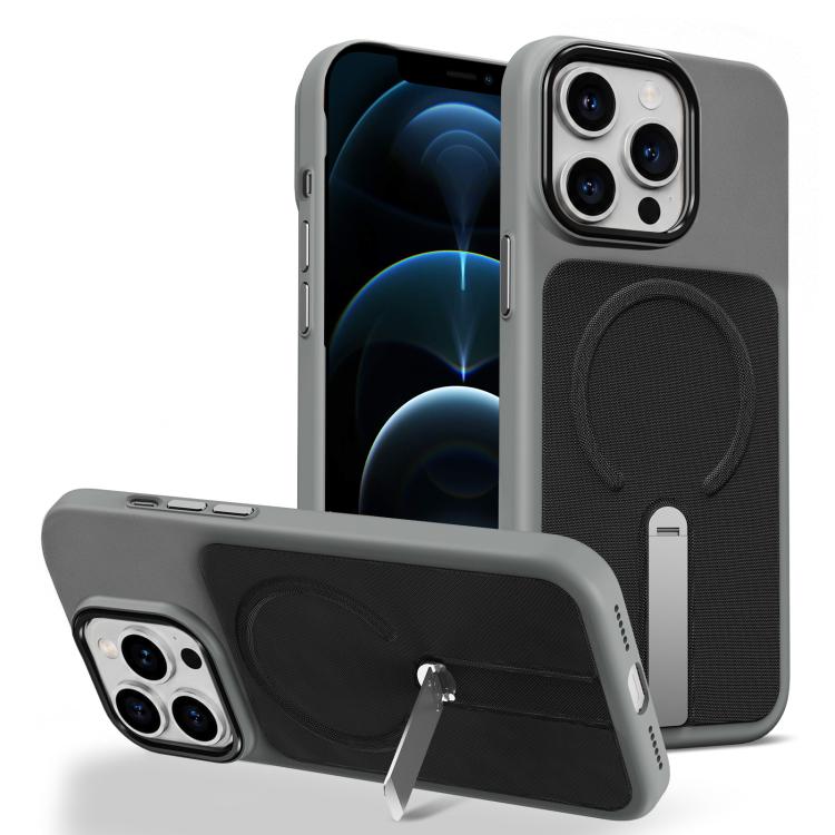 Custodia per telefono magnetica con supporto girevole in tessuto tecnico, For iPhone 12 Pro Max, For iPhone 12 Pro