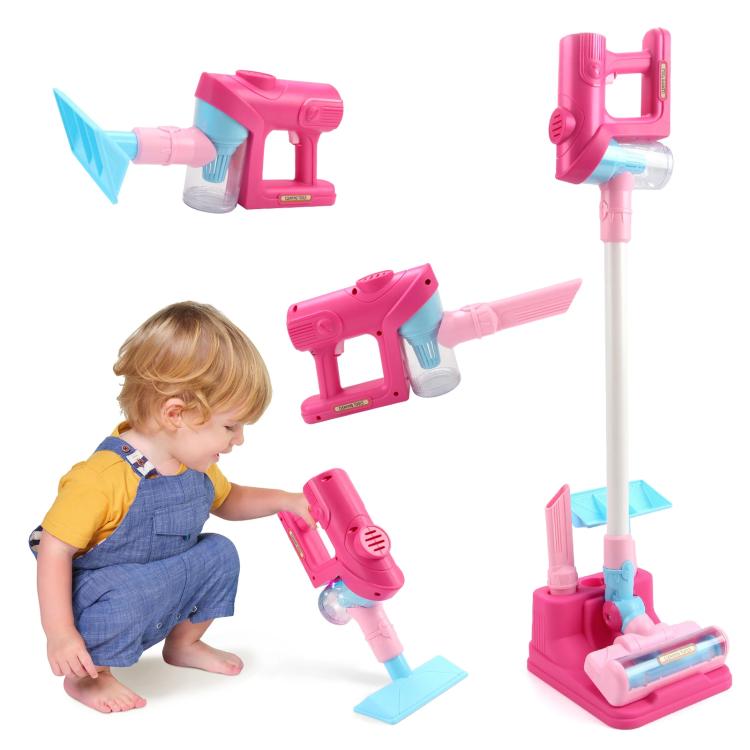 Gioco di finzione per bambini con aspirapolvere elettrico, suoni e luci, con base., with Base