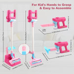 Gioco di finzione per bambini con aspirapolvere elettrico, suoni e luci, con base., with Base