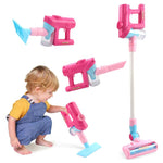 Gioco di finzione per bambini con aspirapolvere elettrico, suoni e luci., without Base (Pink), without Base (Green)