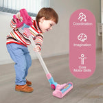 Gioco di finzione per bambini con aspirapolvere elettrico, suoni e luci., without Base (Pink), without Base (Green)
