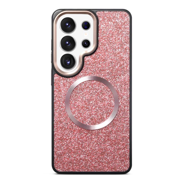 Custodia magnetica antiurto con airbag glitterato per telefono, For Galaxy S26 Ultra 5G, For Galaxy S26 5G, For Galaxy S25 Ultra 5G, For Galaxy S24 Ultra 5G, For Galaxy S24 5G