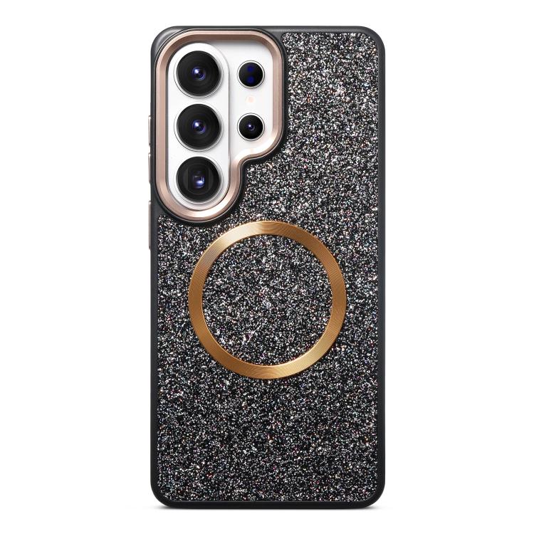 Custodia magnetica antiurto con airbag glitterato per telefono, For Galaxy S26 Ultra 5G, For Galaxy S26 5G, For Galaxy S25 Ultra 5G, For Galaxy S24 Ultra 5G, For Galaxy S24 5G