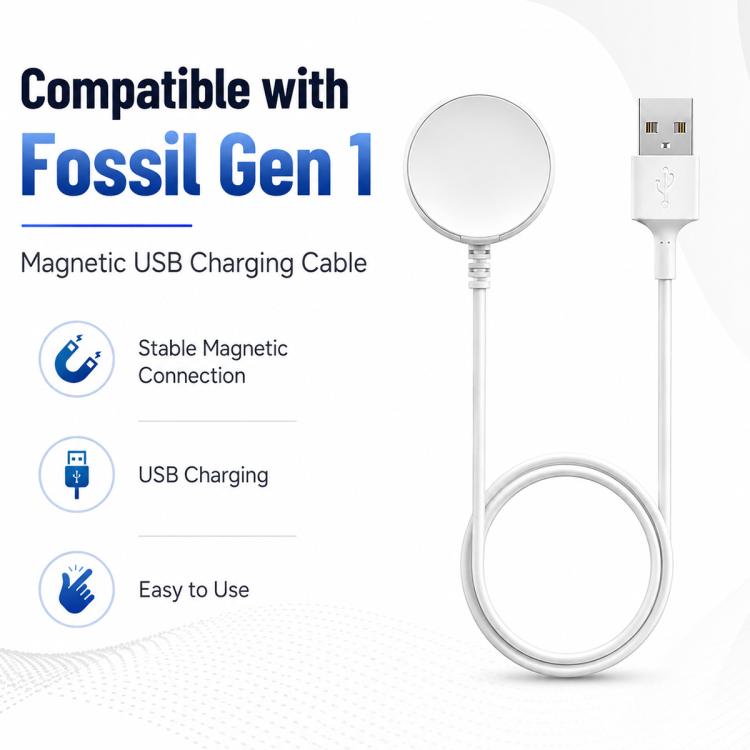 Caricabatterie magnetico USB per orologi xDfind, lunghezza: 1 m, For Fossil Gen 1