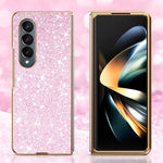 Custodia per telefono antiurto con effetto galvanizzato glitterato, For Galaxy Z Fold7 5G, For Galaxy Z Flip7 5G, For Galaxy Z Fold6 5G, For Galaxy Z Fold5 5G, For Galaxy Z Fold4 5G, For Galaxy Z Fold3 5G