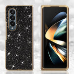 Custodia per telefono antiurto con effetto galvanizzato glitterato, For Galaxy Z Fold7 5G, For Galaxy Z Flip7 5G, For Galaxy Z Fold6 5G, For Galaxy Z Fold5 5G, For Galaxy Z Fold4 5G, For Galaxy Z Fold3 5G